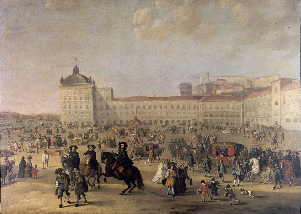 A lisszaboni Terreiro do Paço Palota tér, 1650 alkotó: Dirk Stoop