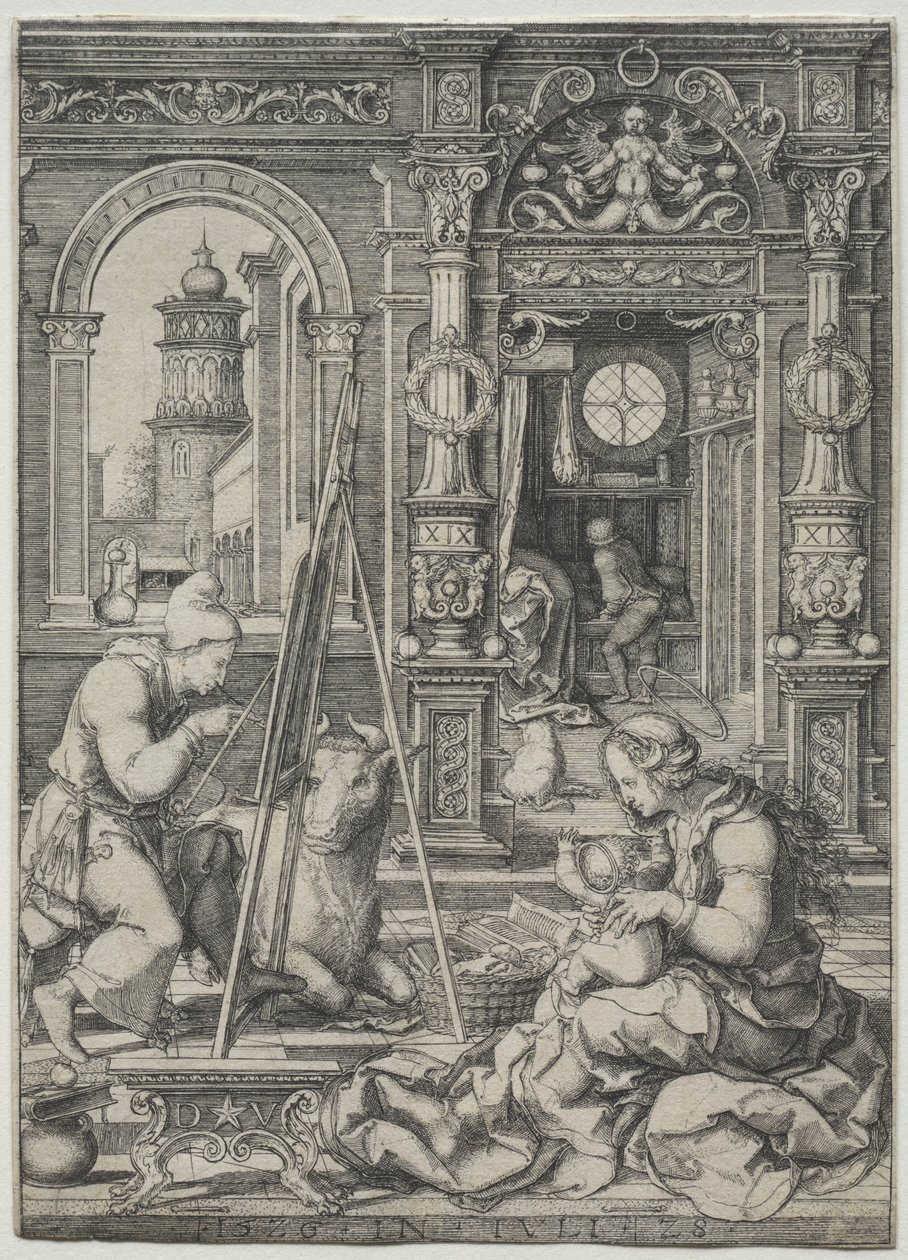 Szent Lukács Szűz festménye, 1526. alkotó: Dirk Vellert