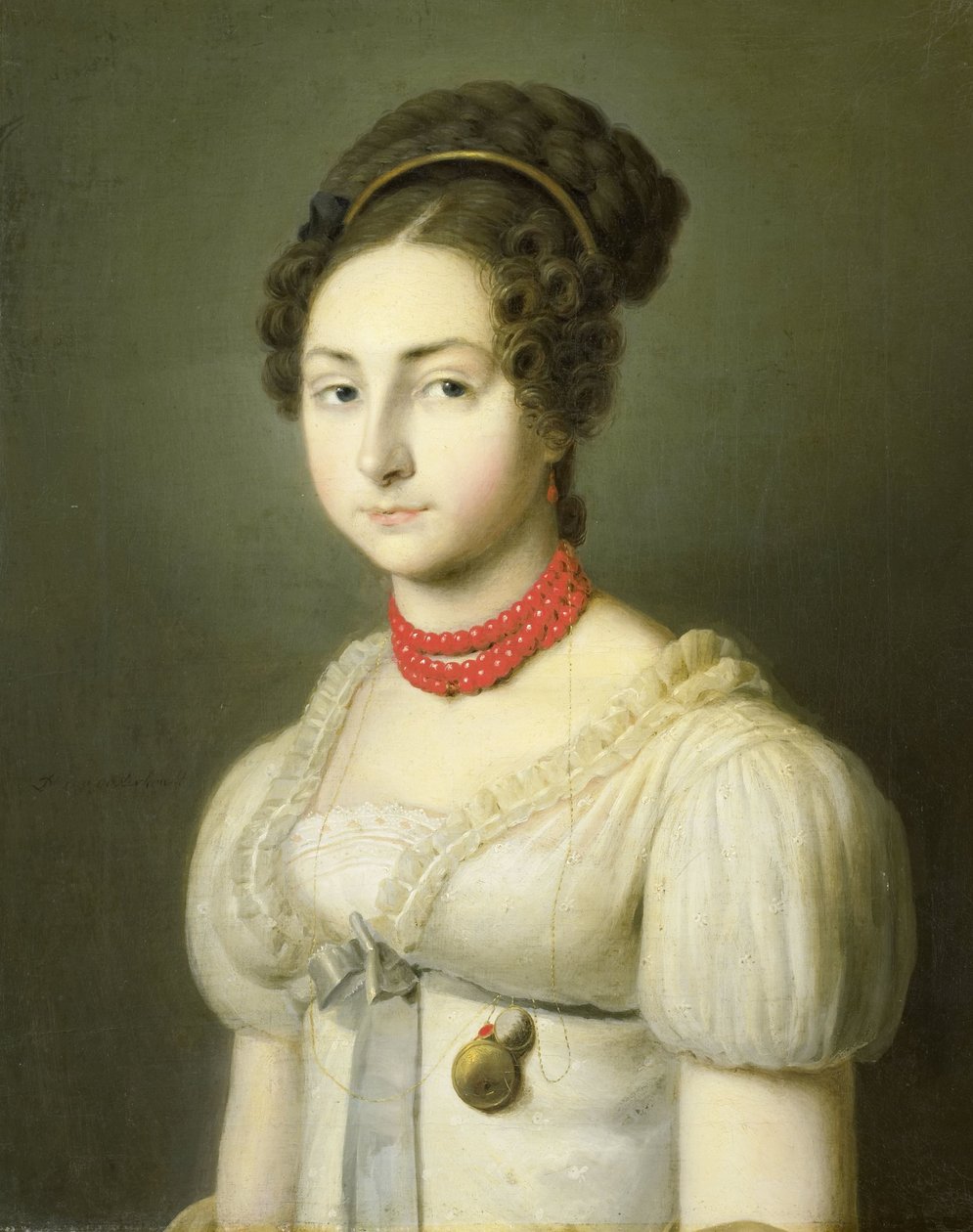 Jacoba van Wessem portréja, Lord Stumphius felesége, Beverwijk polgármestere alkotó: Dirk van Oosterhoudt