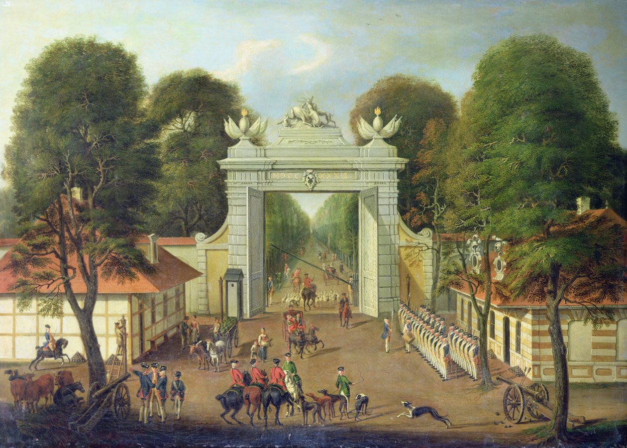 Őrház a Jaegertornál, Potsdam, 1735 körül alkotó: Dismar Degen