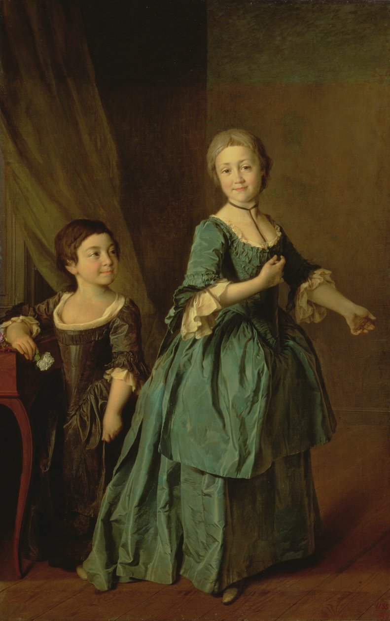 Feodosia Rzsevszkaja (1760-95) és Nasztaszija Davydova (sz.1764) portréja 1772 alkotó: Dmitri Grigorievich Levitsky