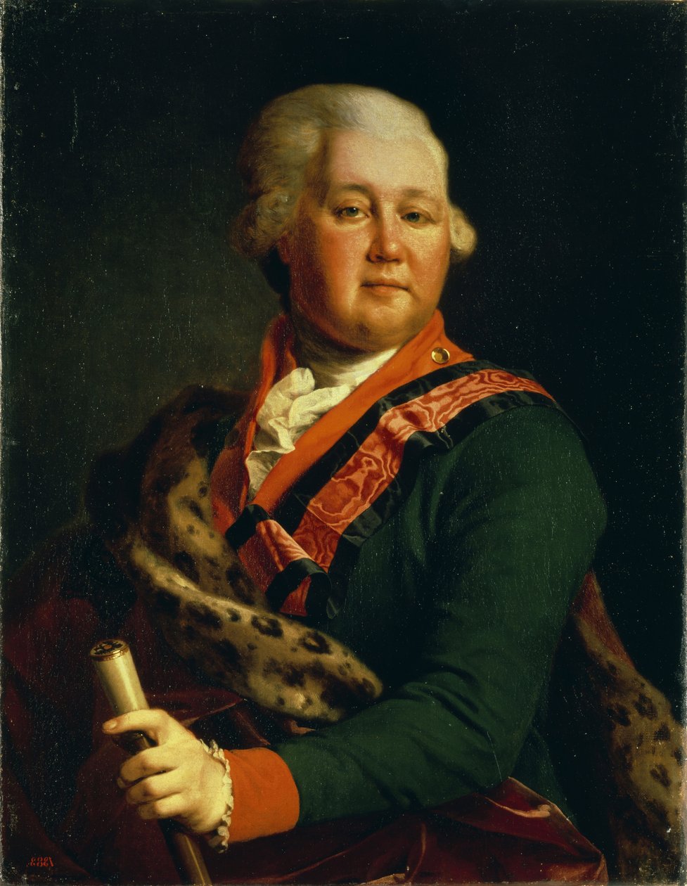Valentin Platonovics Ivanovics Musin-Puskin gróf portréja 1735-1804, 1780-as évek vége alkotó: Dmitri Grigorievich Levitsky