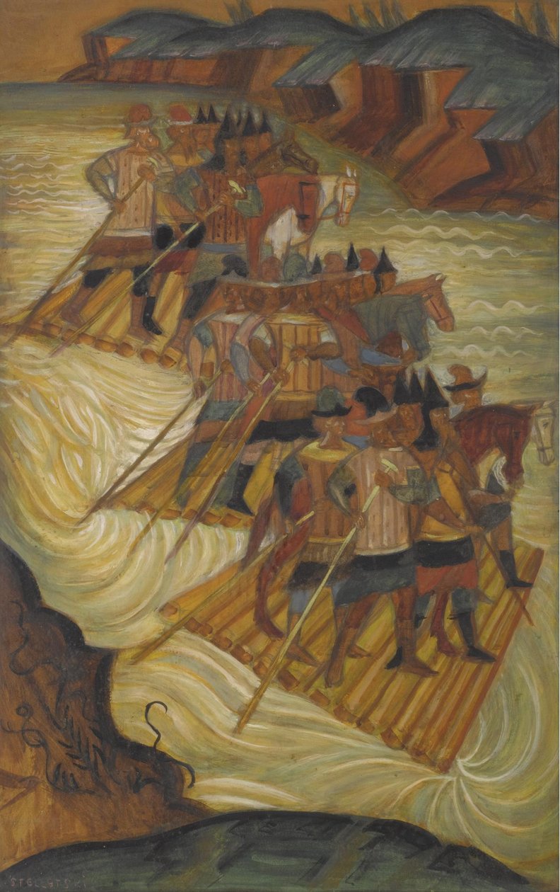 Átkelés a folyón alkotó: Dmitri Semyonovich Stelletsky