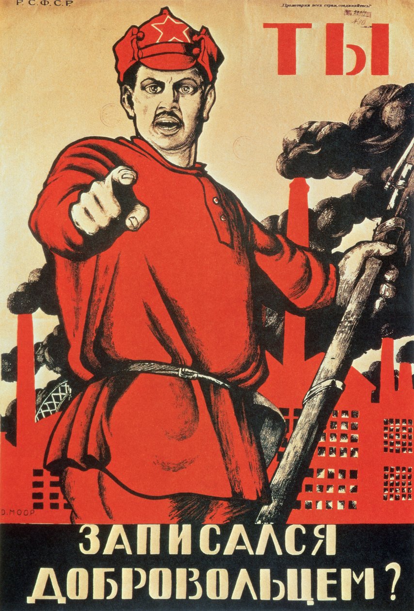 „Ön – Ön még önkéntes vagy?”, propagandaplakát alkotó: Dmitri Stahievic Moor