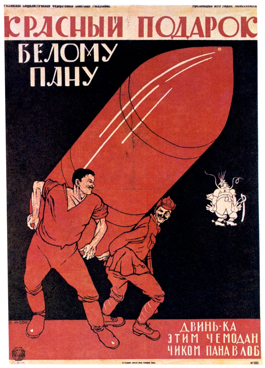 Piros ajándék egy fehér mesternek, 1920. alkotó: Dmitriy Stakhievich Moor
