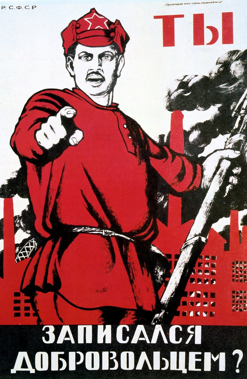 Voltál már önkéntes, 1929. alkotó: Dmitriy Stakhievich Moor