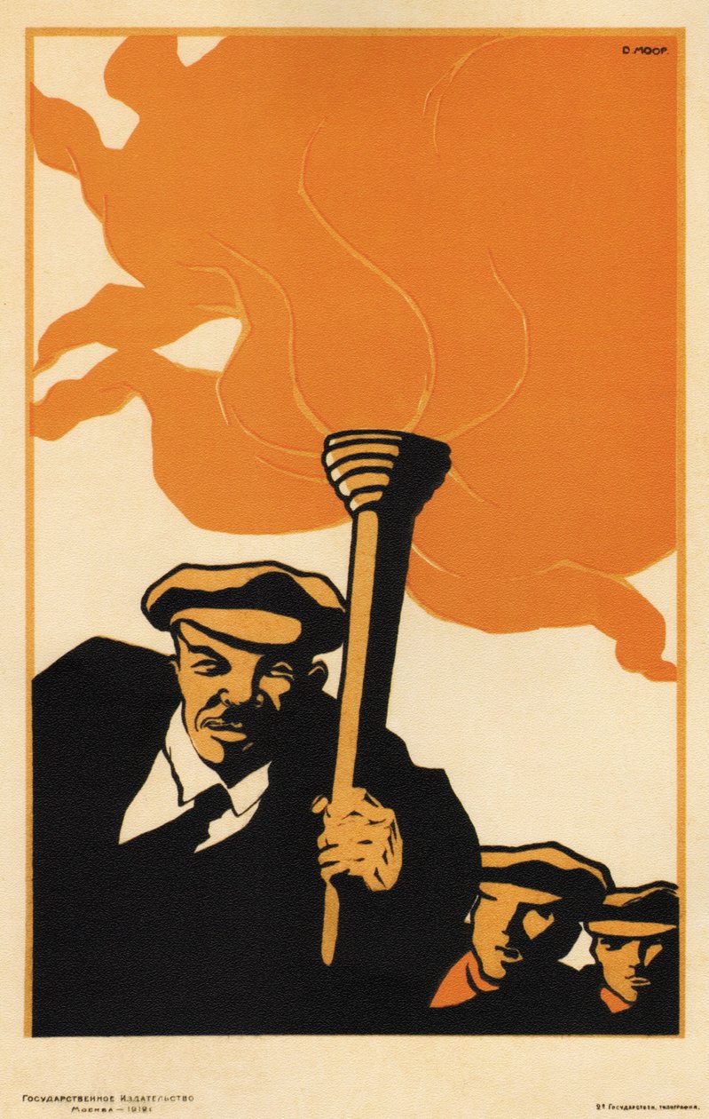 Lenin - Moor, Dmitrij Stachievich (1883-1946) - 1919 - Színes litográfia - 38x25 - Orosz Állami Könyvtár, Moszkva alkotó: Dmitry  Moor