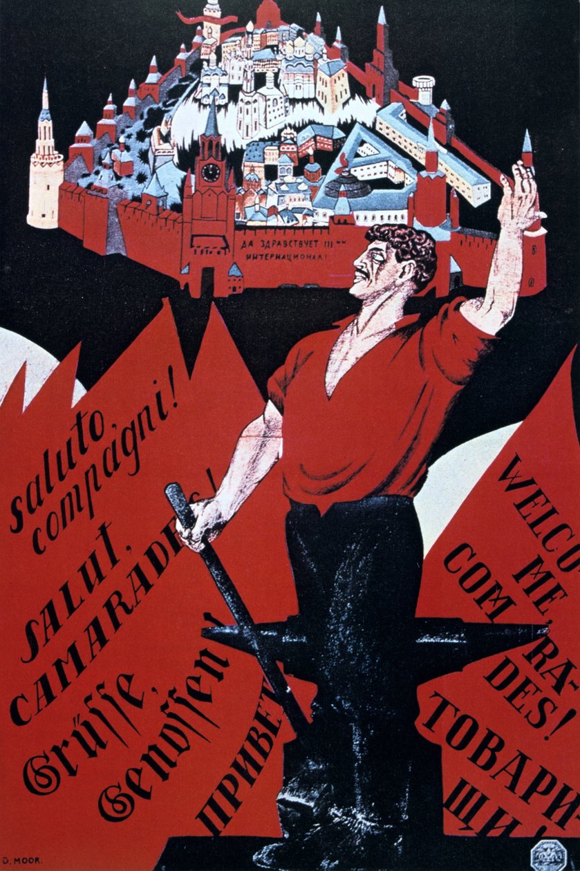 Üdvözöljük elvtársak Éljen sokáig a Harmadik Internacionálé! alkotó: Dmitry (1883 1946) Moor