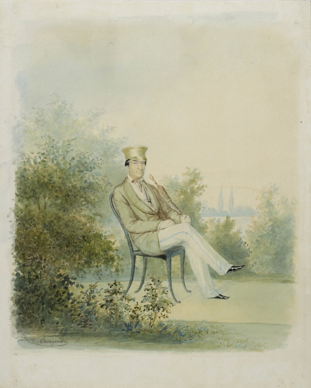 Grigorij Sztyepanovics Tarnovszkij portréja, 1840-es évek vége alkotó: Dmitry Ivanovich Bezperchy