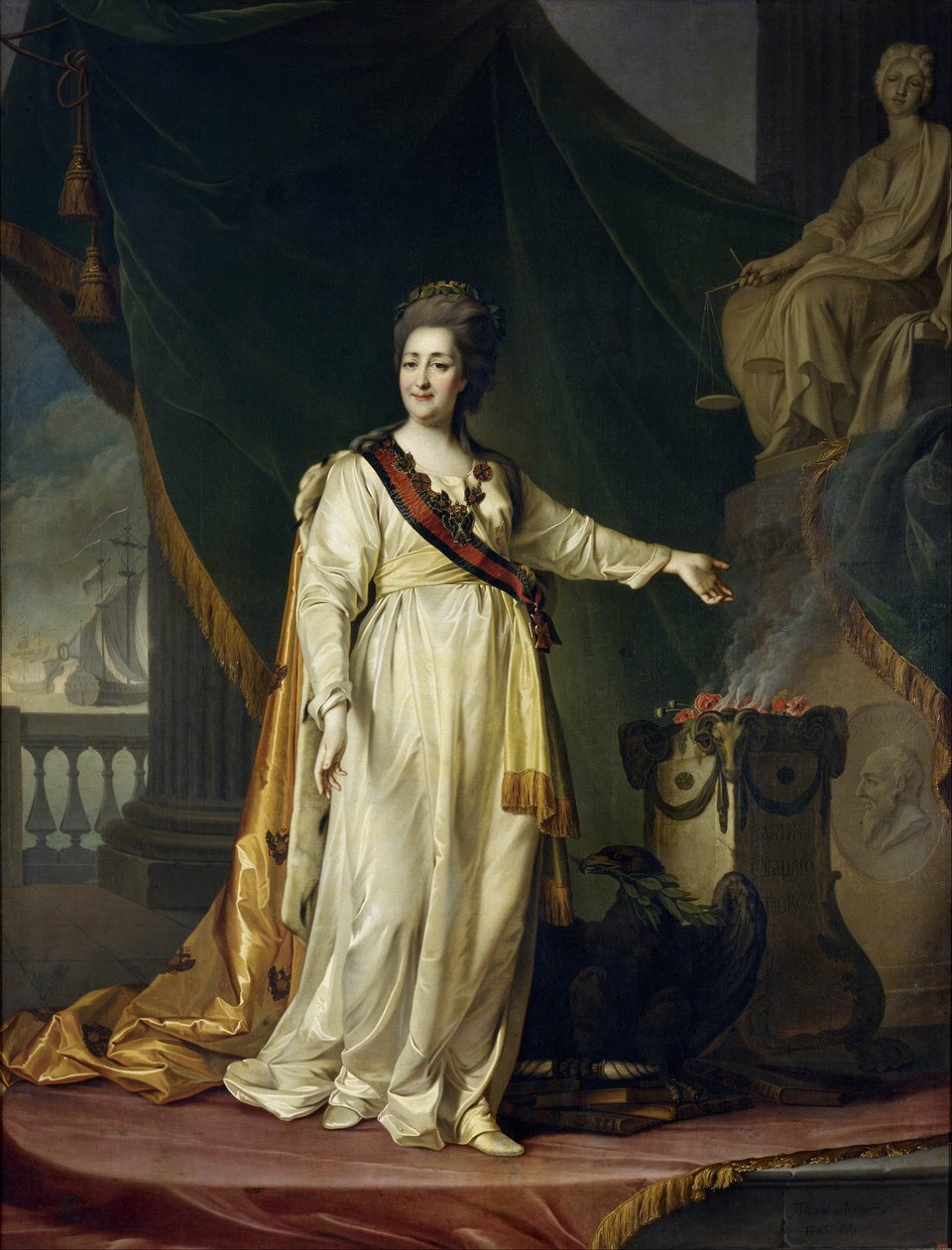 II. Katalin törvényhozó az Igazság Istennőjének templomában alkotó: Dmitry Levitzky