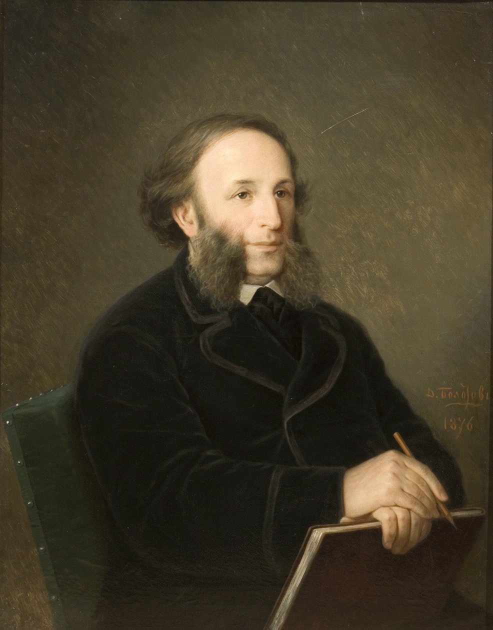 Ivan Aivazovsky művész portréja 1817-1900, 1879 alkotó: Dmitry Mikhaylovich Bolotov
