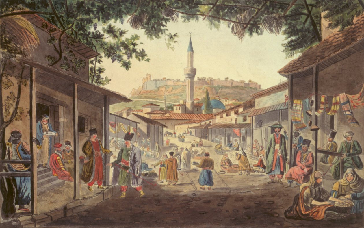 A bazár Athénban alkotó: Edward Dodwell