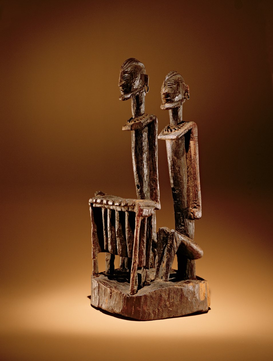 Figurák xilofonnal (fa és fém) alkotó: Dogon Culture