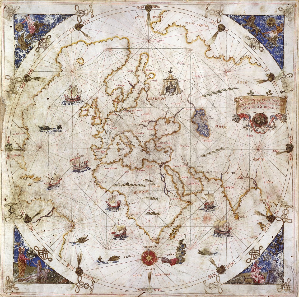 Portolani világtérkép, 1519 alkotó: Dolfin Bonaldo