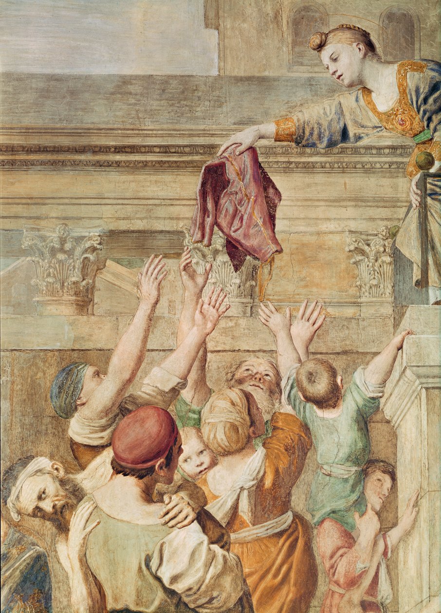 Szent Cecília alamizsnát osztó részlet, 1612-1615 körül (438850 részlet) alkotó: Domenichino