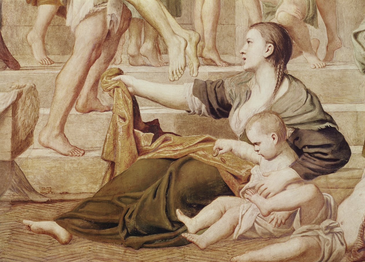 Részlet Szent Cecília alamizsnát osztó 1612-1515 körül (438851 részlet) alkotó: Domenichino