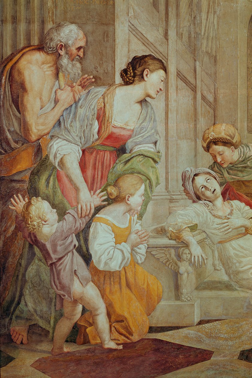 Részlet Szent Cecília haláláról, 1614 körül (434854. részlet) alkotó: Domenichino