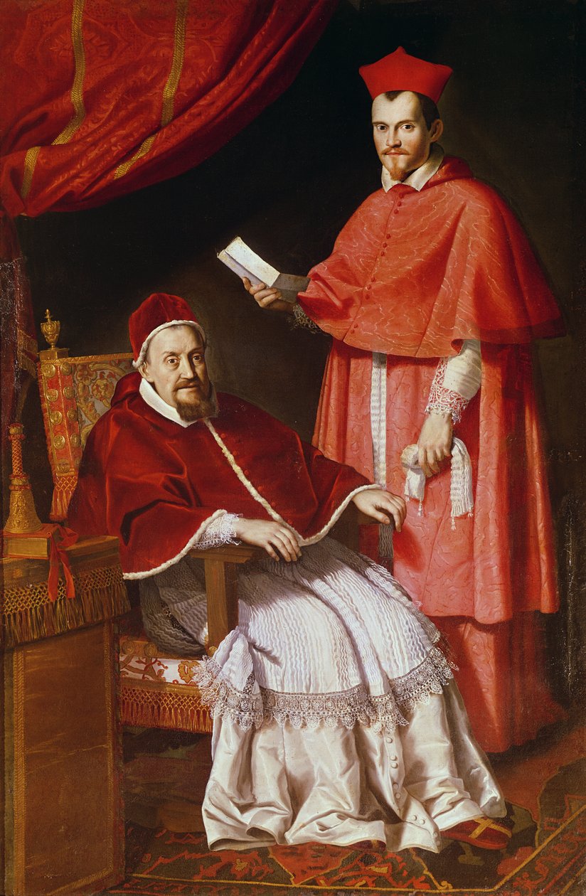 XV. Gergely pápa és Ludovico Ludovisi portréja alkotó: Domenichino