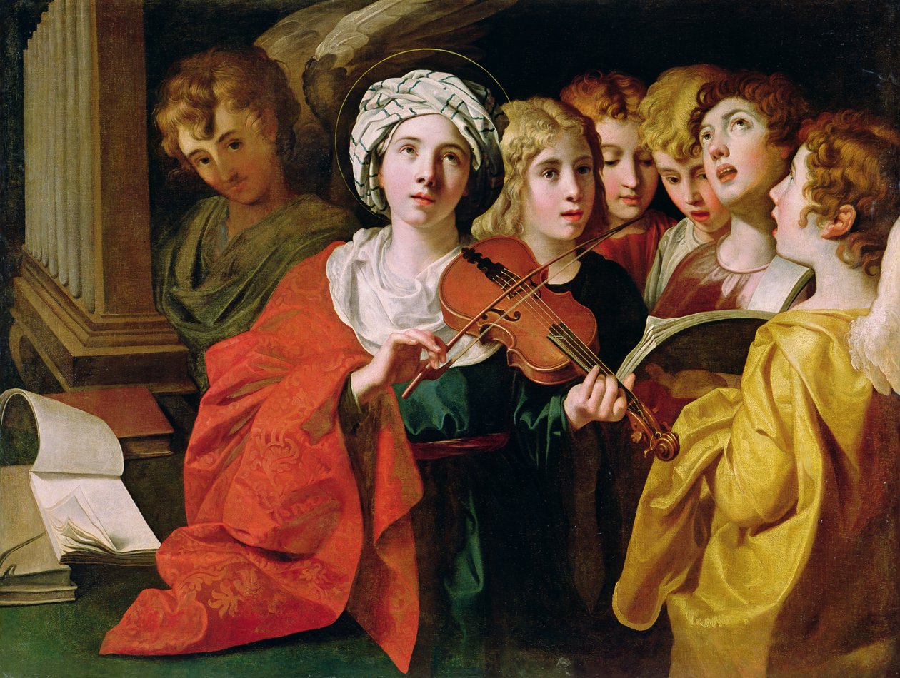 Szent Cecília kórussal alkotó: Domenichino