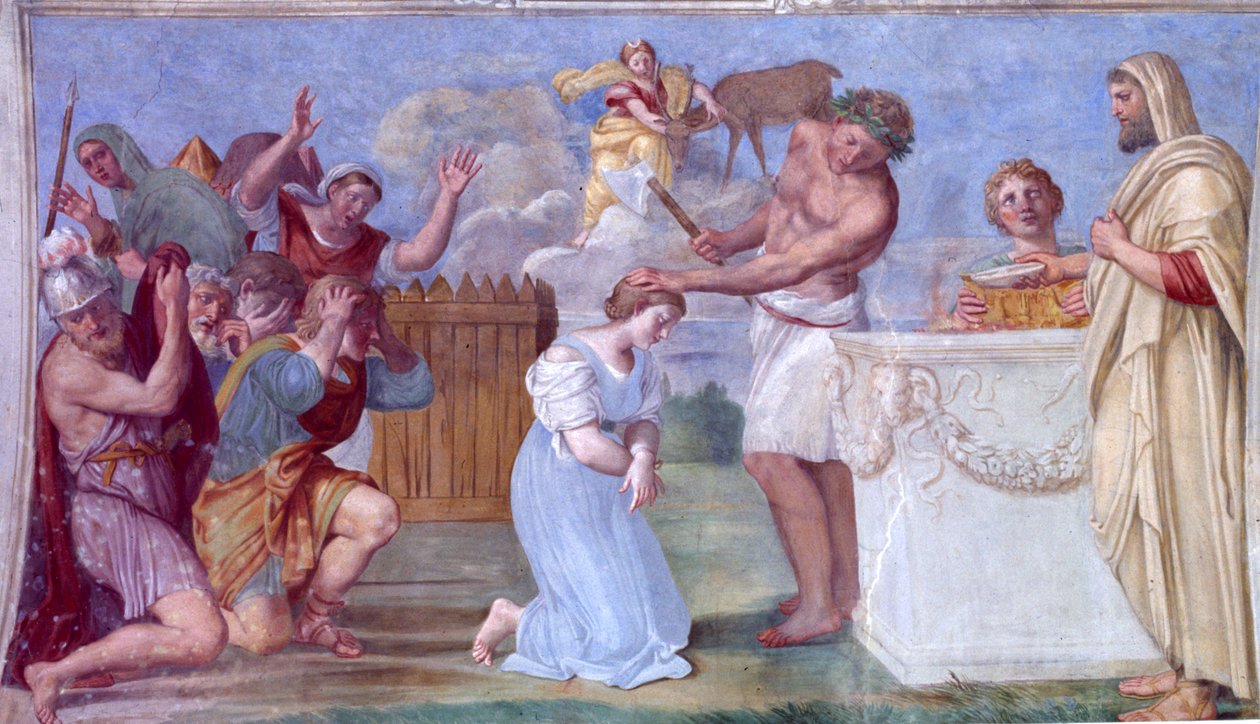 Iphigénia áldozata alkotó: Domenichino