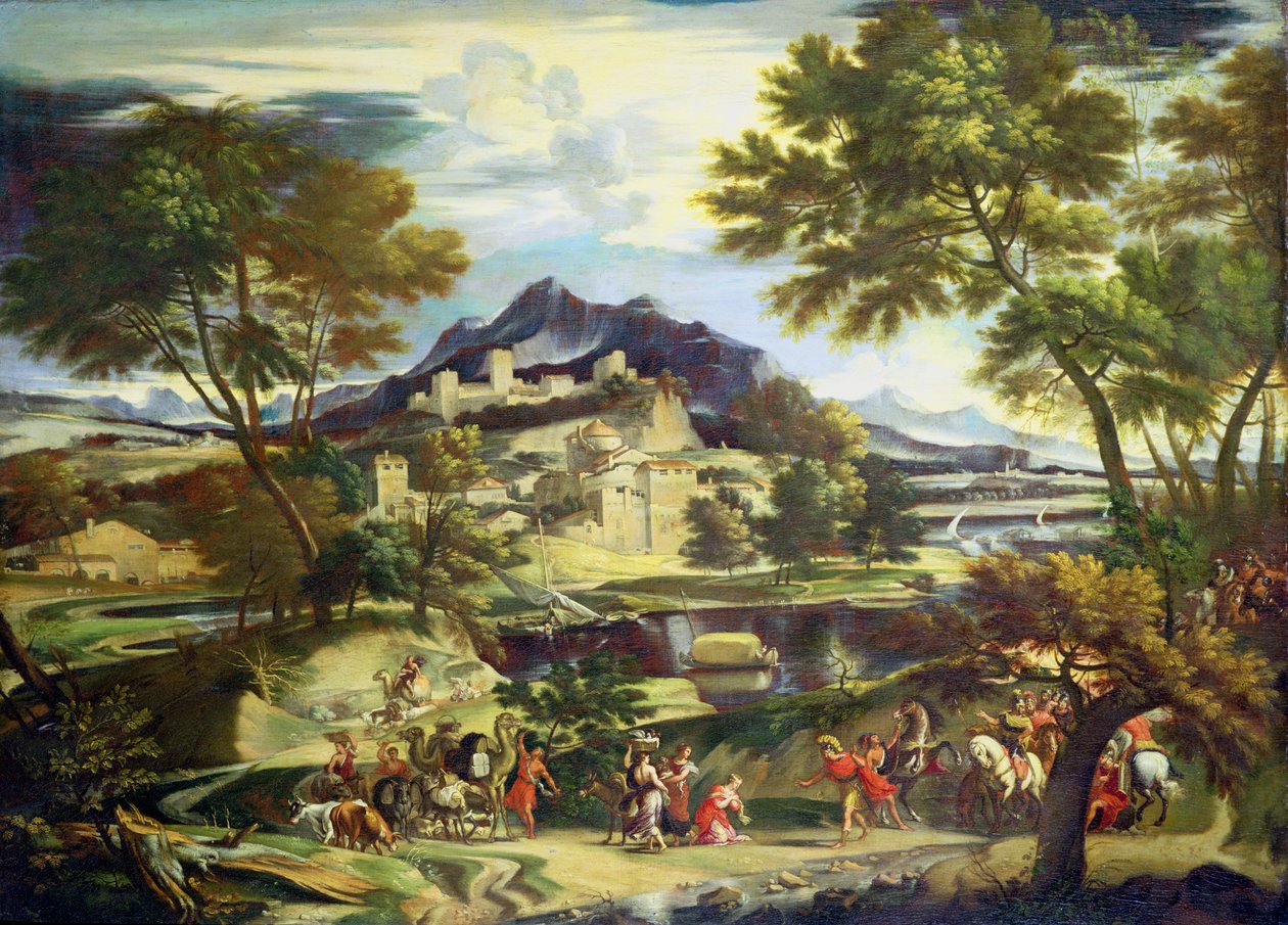 Dávid és Abigail találkozása (olaj, vászon) alkotó: Domenichino (1581-1641) (circle of)