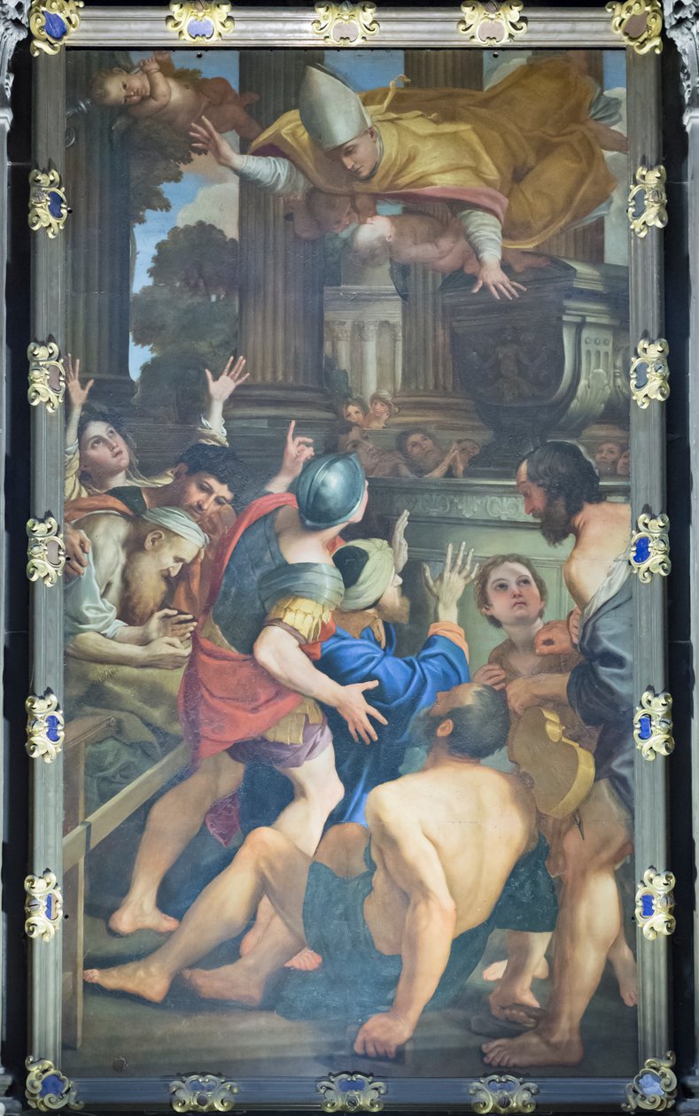 A betegek San Gennaro sírjánál alkotó: Domenichino (1581 1641)