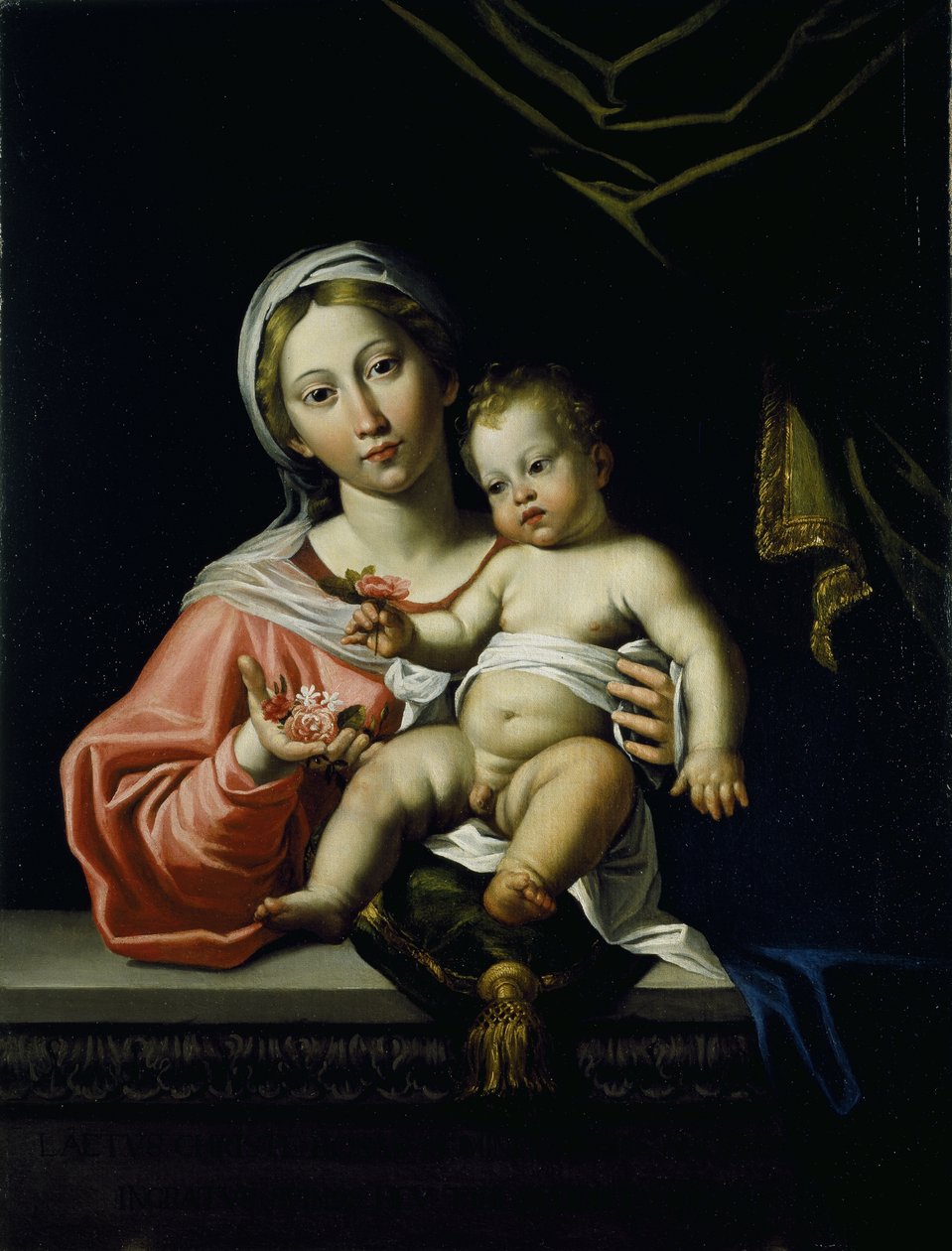Madonna della Rosa, 1627 előtt (olaj, vászon) alkotó: Domenichino
