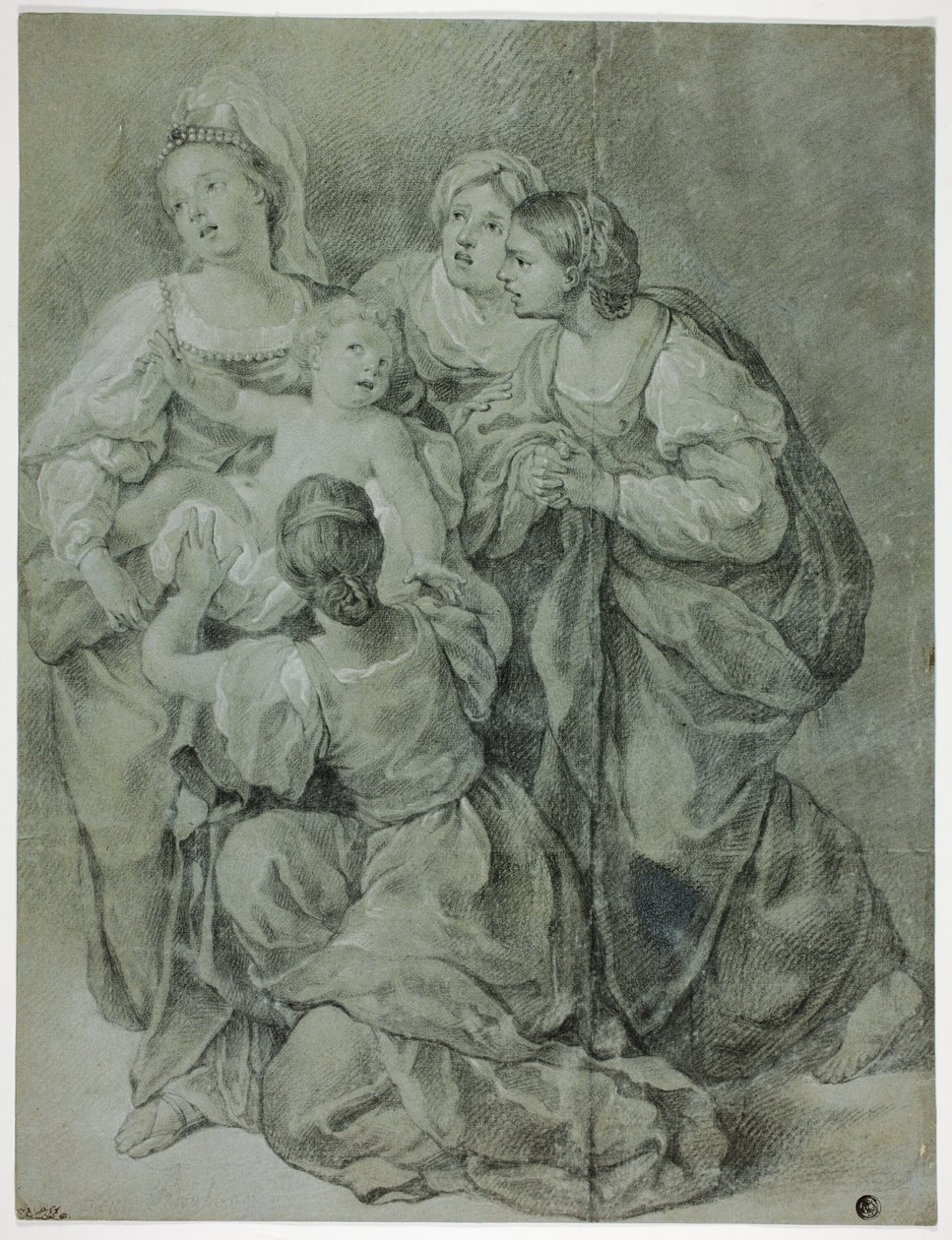 Négy nő és gyermek csoportja alkotó: Domenichino