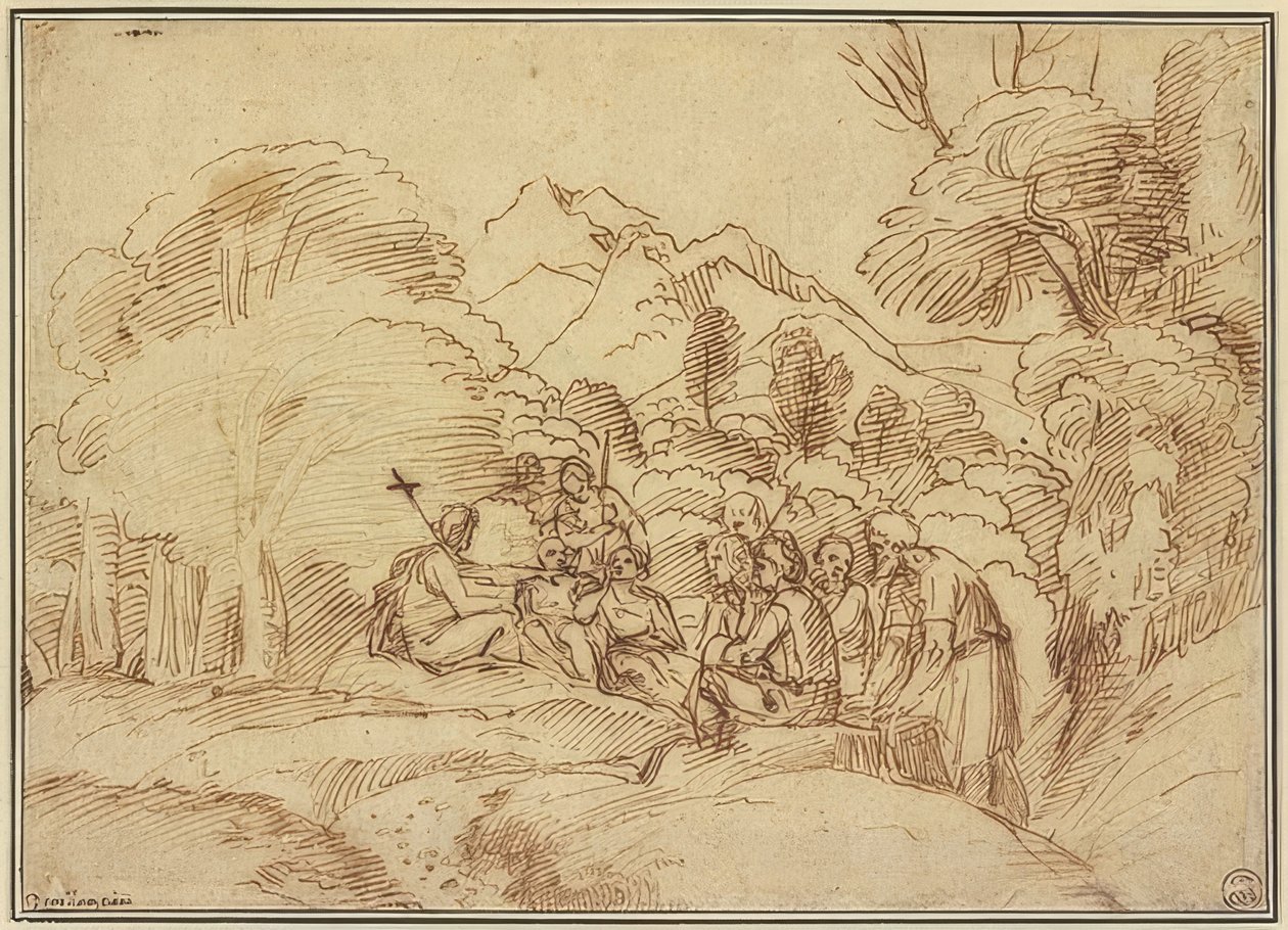 János a pusztában prédikál alkotó: Domenichino