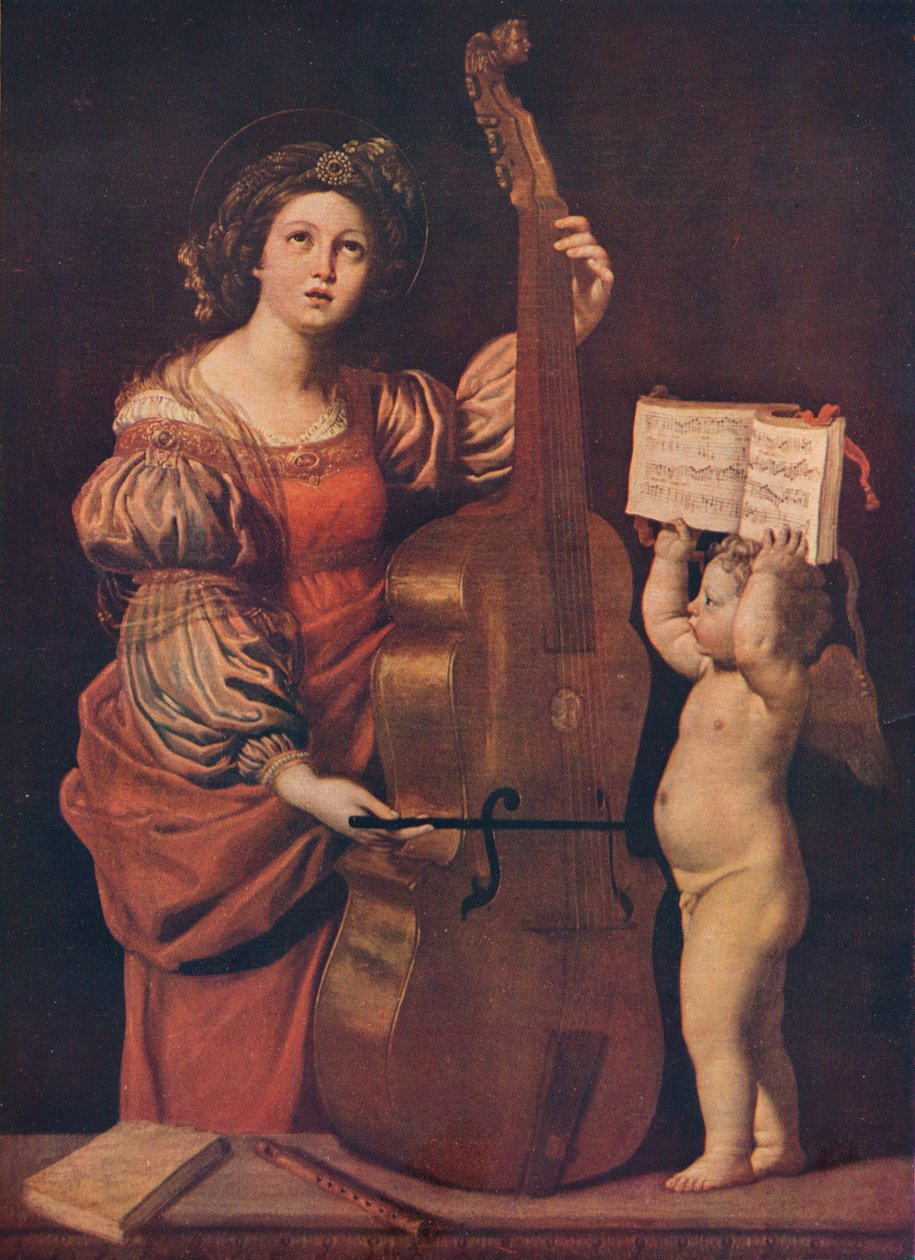 Szent Cecília kottát tartó angyallal, 1617-1618 alkotó: Domenichino