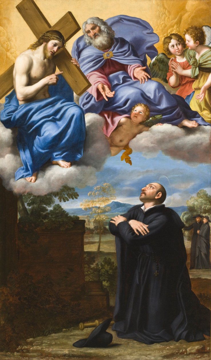 Loyolai Szent Ignác látomása Krisztusról és az Atyaistenről La Storta-ban alkotó: Domenichino