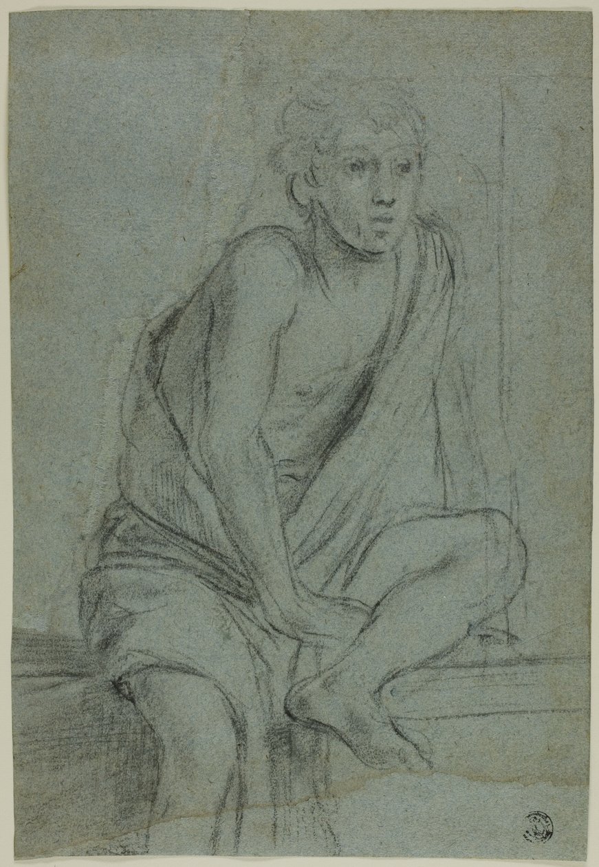 Ülő fiatalok: Tanulmány Szent András korbácsolásához alkotó: Domenichino