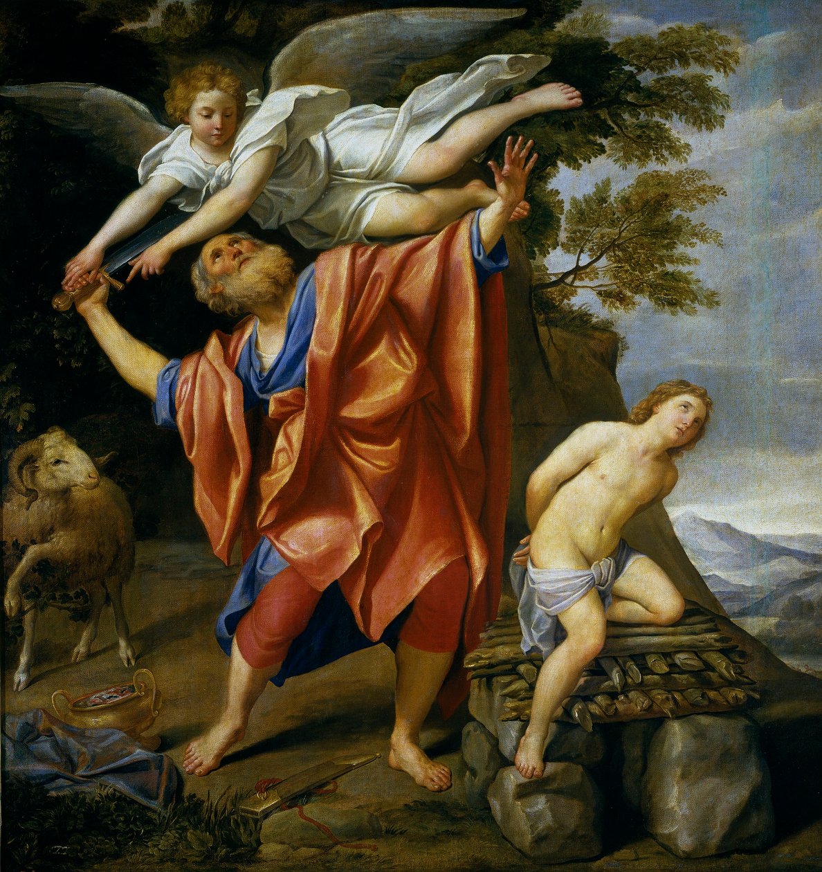 Spanyolul:  Ábrahám áldozata. alkotó: Domenichino
