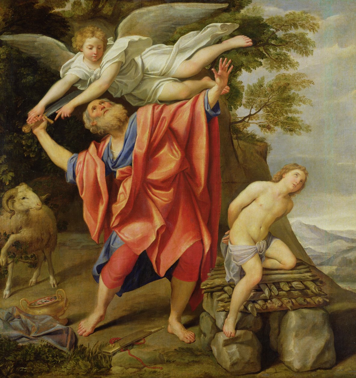 Izsák áldozata alkotó: Domenichino