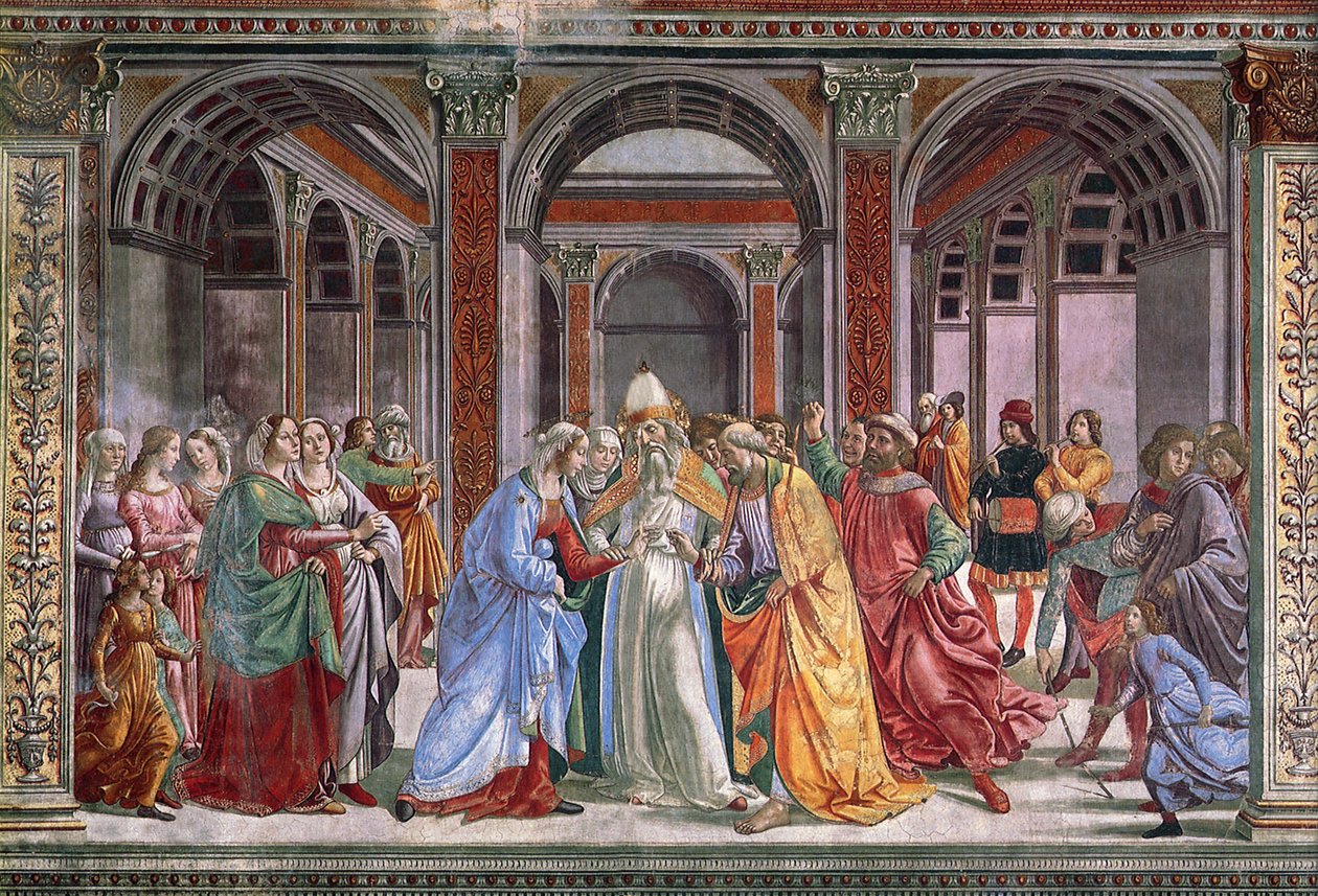 Szűzanya házassága, 1486-90 alkotó: Domenico Ghirlandaio