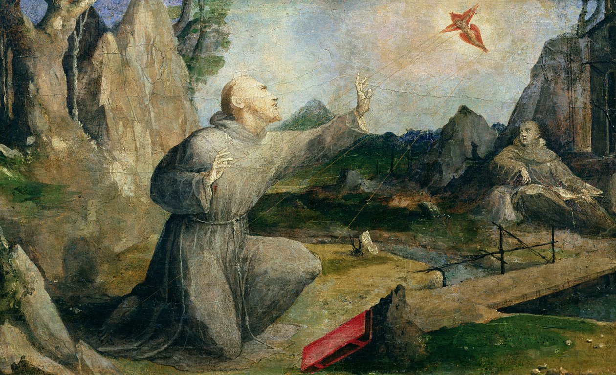 Assisi Szent Ferenc a stigmák átvételekor, 1537 alkotó: Domenico di Pace Beccafumi  