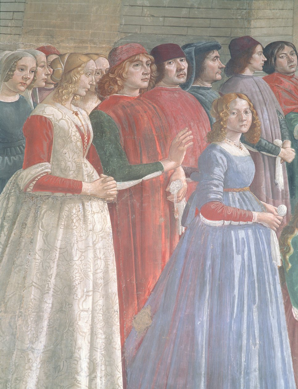 Firenzei bámészkodók, Szent Ferenc ciklusából, Sassetti-kápolna, 1483 (részlet) (lásd még: 60524) alkotó: Domenico Ghirlandaio