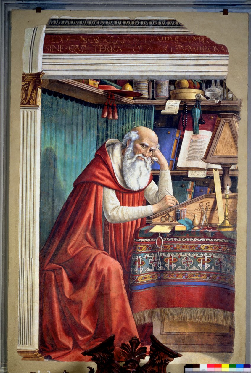 Szent Jeromos tanulmányában, 1480 (részletesen lásd: 44344) alkotó: Domenico Ghirlandaio