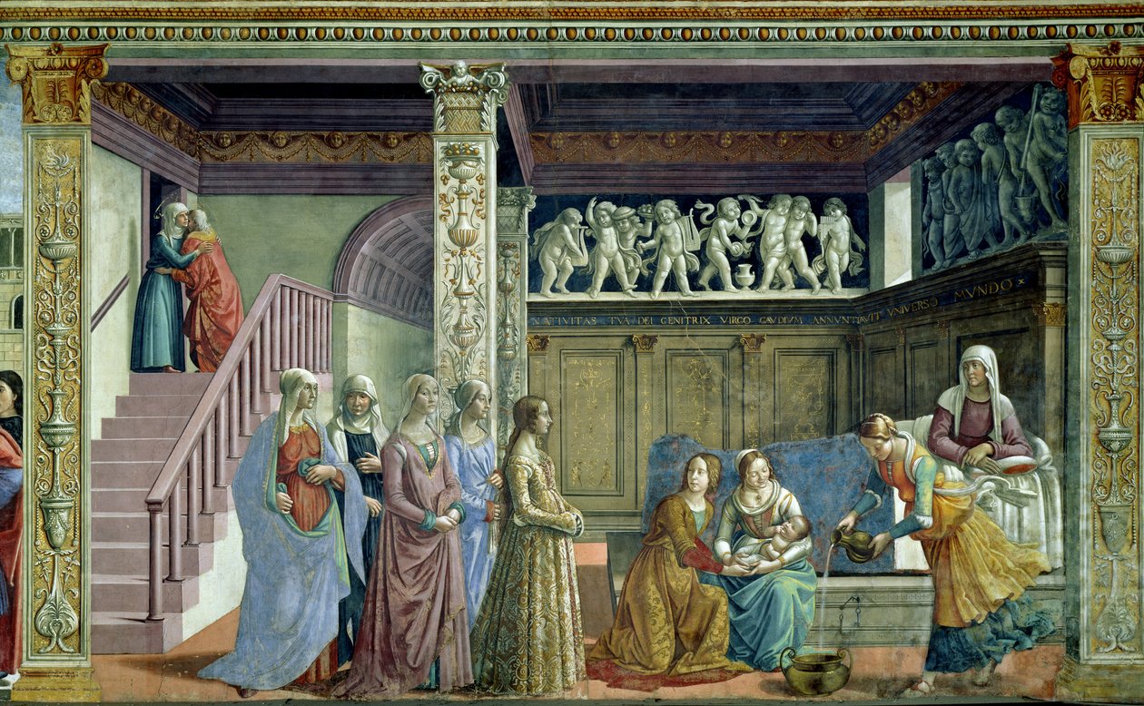 A Szűz születése, 1486-90 (részletekért lásd: 124357) alkotó: Domenico Ghirlandaio