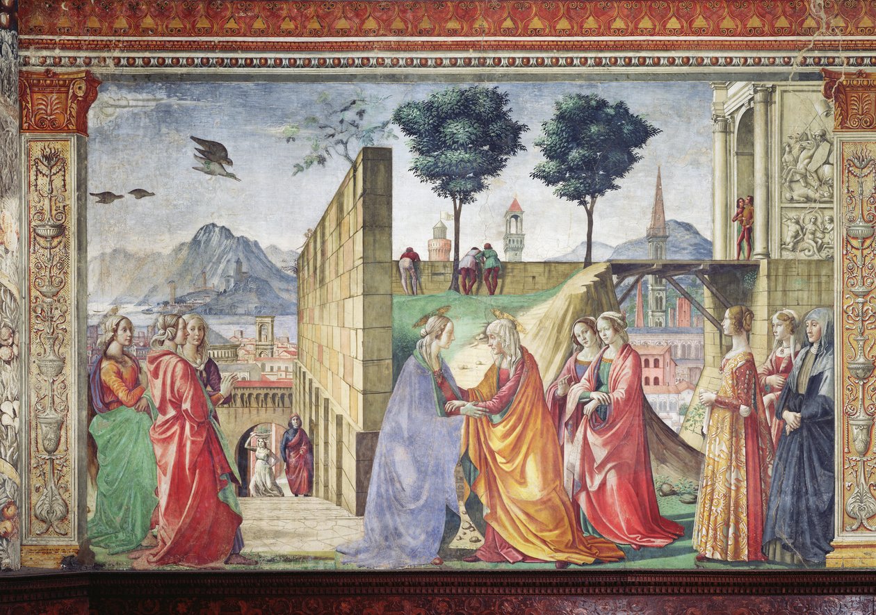 A látogatás (részletesen lásd 124356) alkotó: Domenico Ghirlandaio