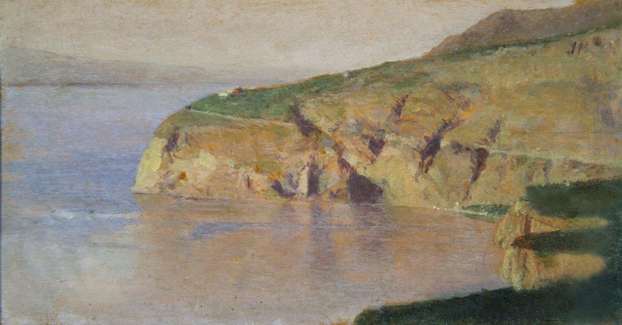 Sorrentói táj (olaj, fa) alkotó: Domenico Morelli