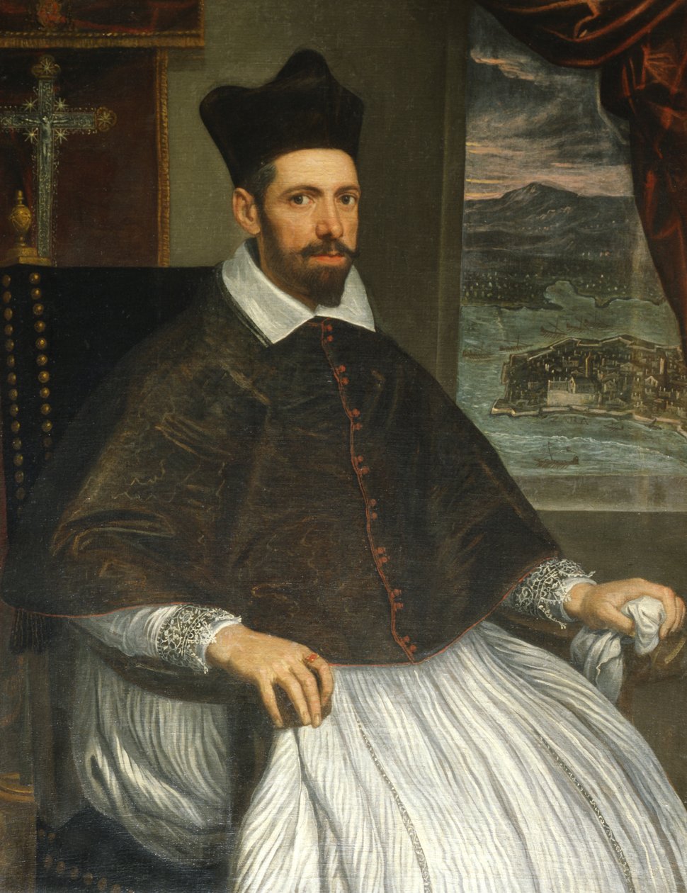 Luca Stella zárai érsek portréja alkotó: Domenico Robusti Tintoretto