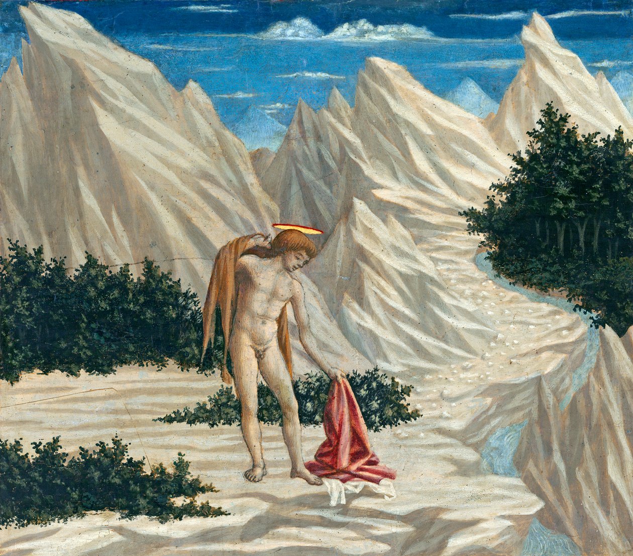 Szent János a sivatagban, 1445-50 körül (tempera a panelen) alkotó: Domenico Veneziano