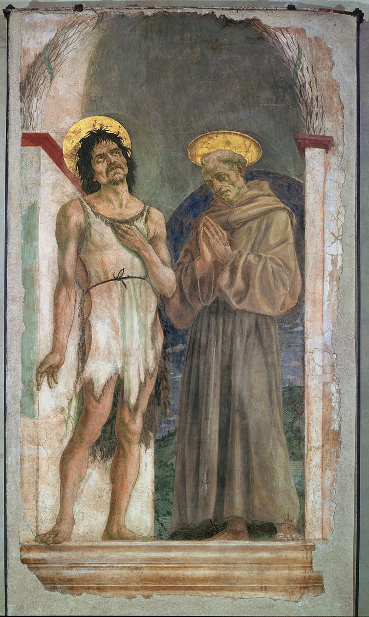 Keresztelő Szent János és Assisi Szent Ferenc alkotó: Domenico Veneziano