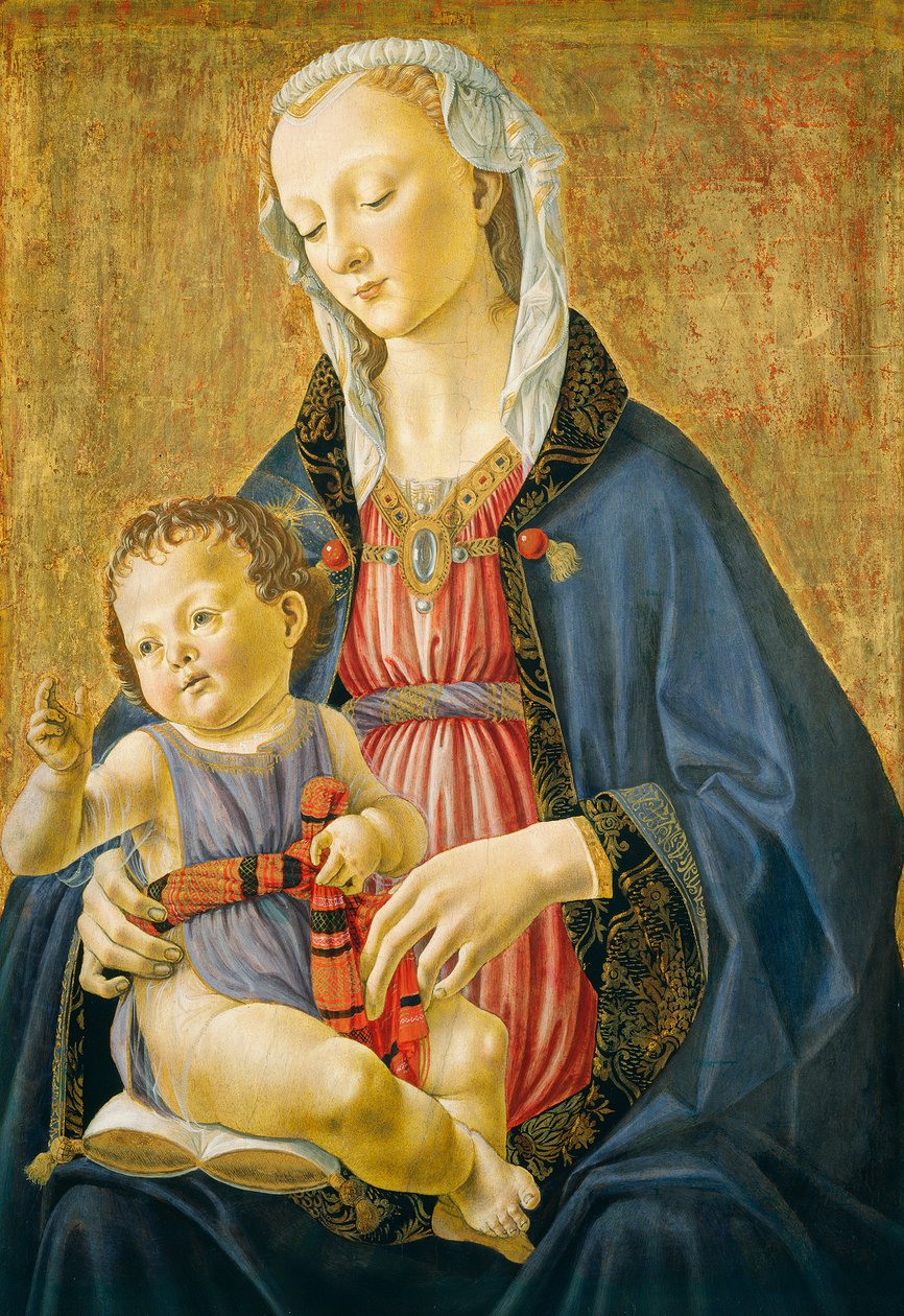 Madonna és gyermeke, c. 1470-75 (tempera a panelen) alkotó: Domenico Ghirlandaio