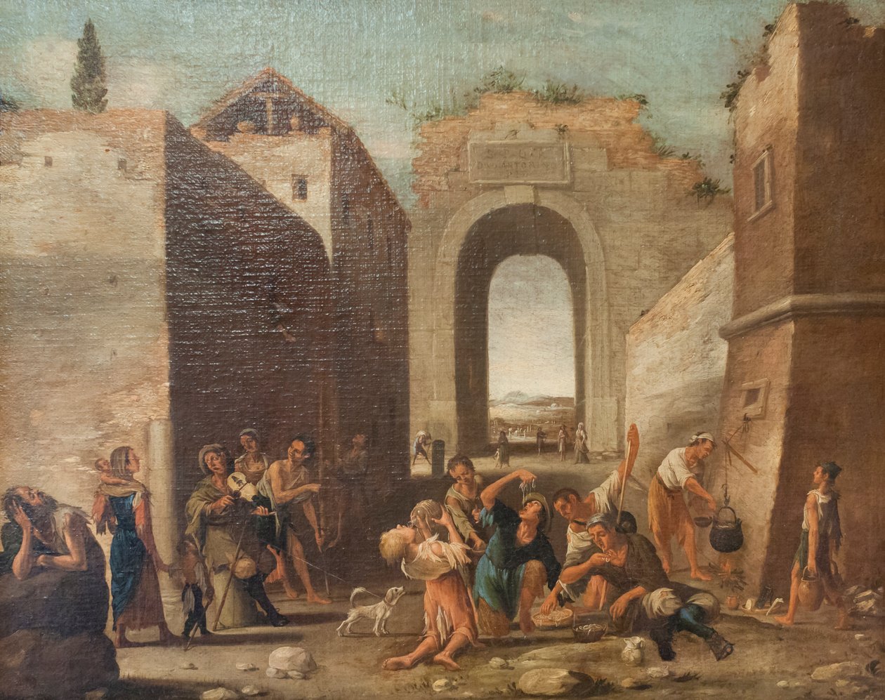 I Maccaronari (olaj, vászon) alkotó: Domenico (1612 75) Gargiulo