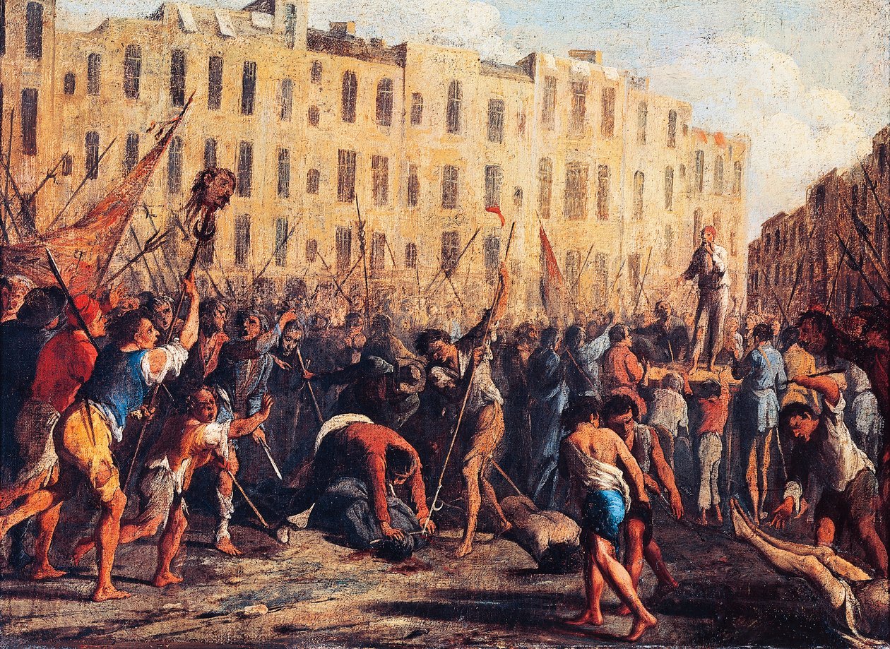 Giuseppe Carafa atya megölése, július 10 alkotó: Domenico Gargiulo