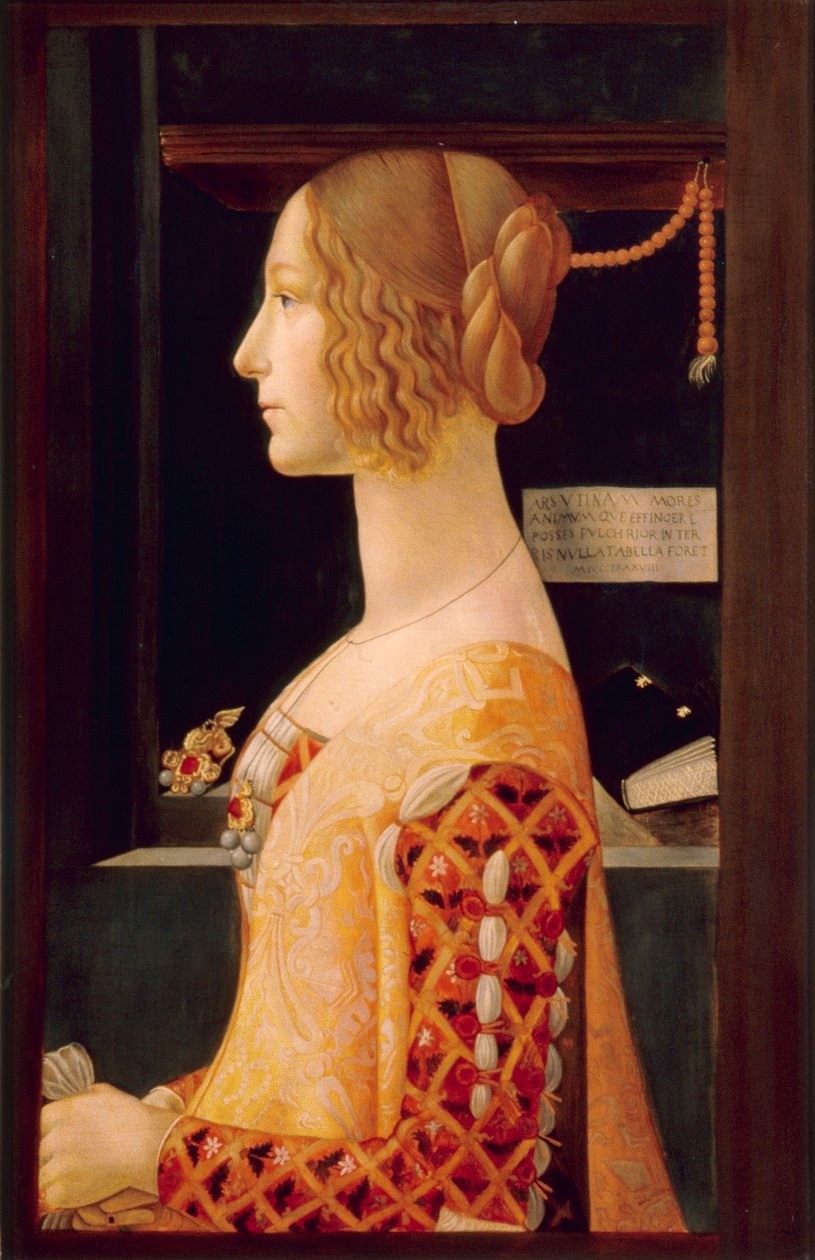Giovanna Tornabuoni portréja, 1899 körül (olaj, tábla) alkotó: Domenico (after) Ghirlandaio