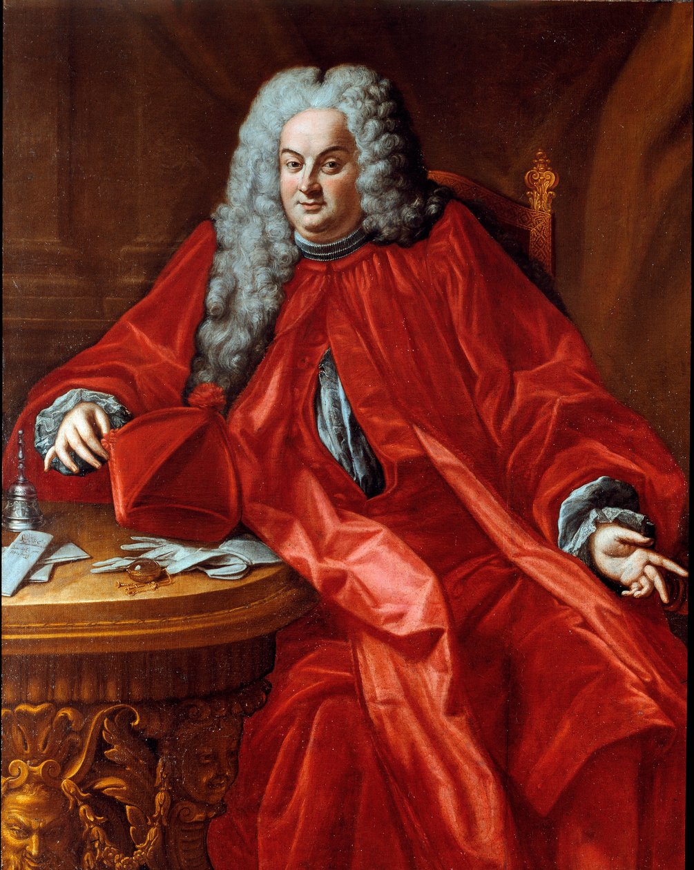 Domenico Canevari (1683-1745) a Gének Köztársaság dózse portréja 1742 és 1744 között Domenico Bocciardónak (1686-1746) tulajdonított festmény 18. századi V. 160x130 cm Sestri Levante, Galleria Rizzi alkotó: Domenico (attr.to) Bocciardo