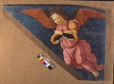 Angyal, tábla a Figline oltárképből (freskó) alkotó: Domenico (workshop) Ghirlandaio
